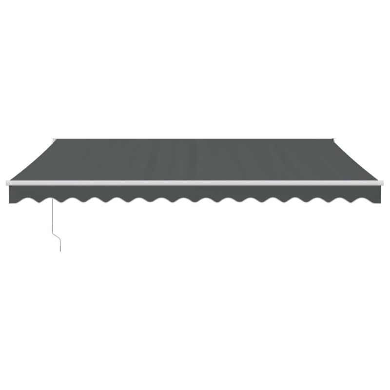 Markise Einziehbar Anthrazit 4x3 m Stoff und Aluminium