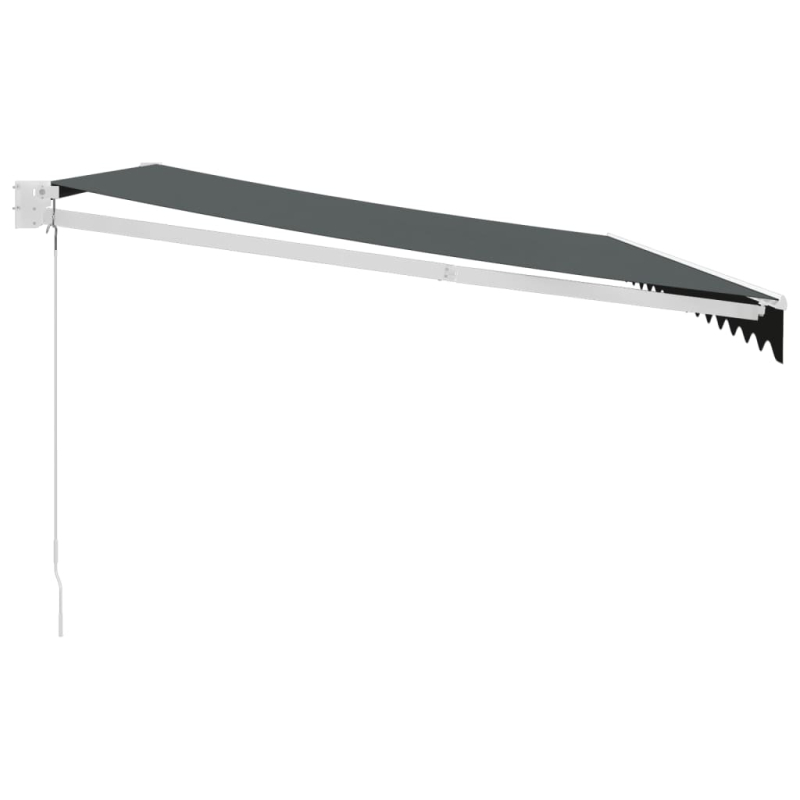Markise Einziehbar Anthrazit 4x3 m Stoff und Aluminium