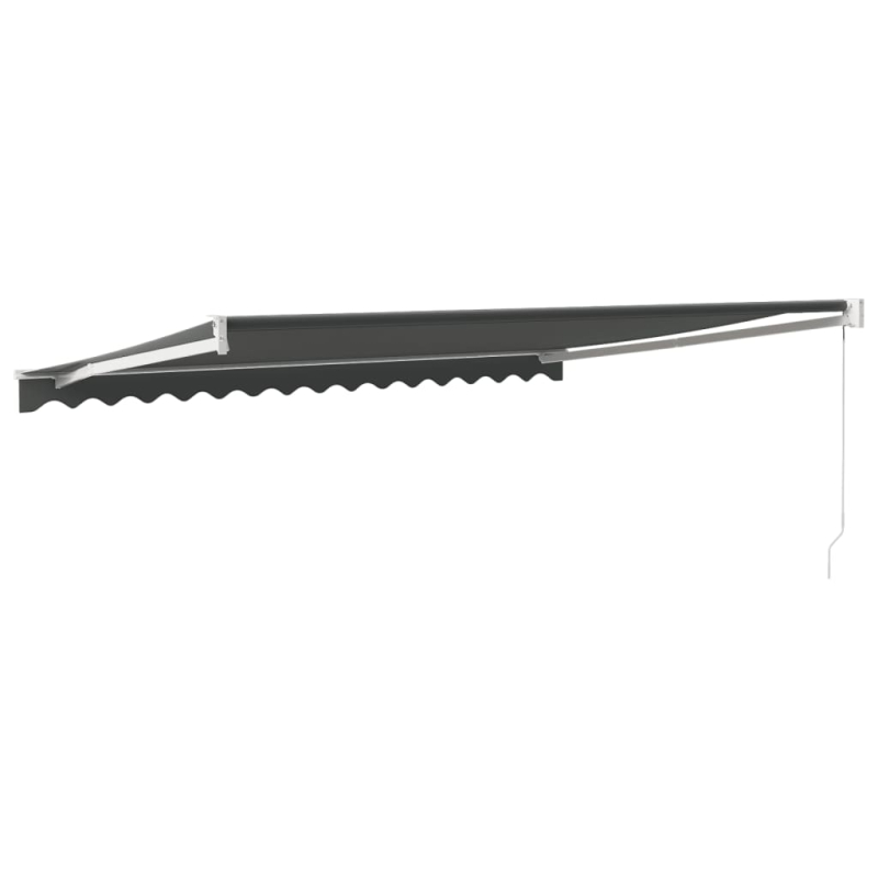 Markise Einziehbar Anthrazit 4x3 m Stoff und Aluminium