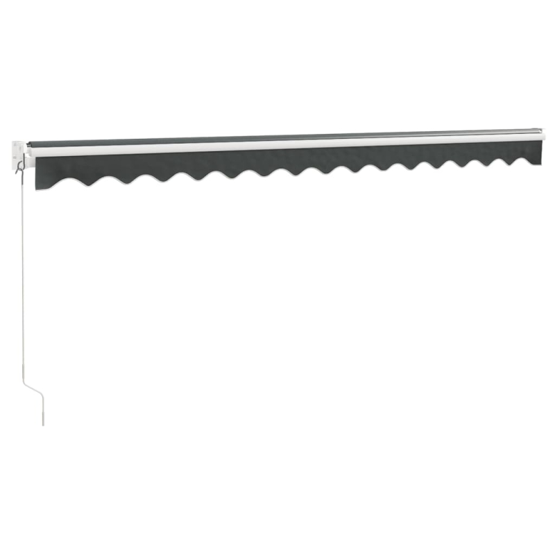 Markise Einziehbar Anthrazit 4x3 m Stoff und Aluminium