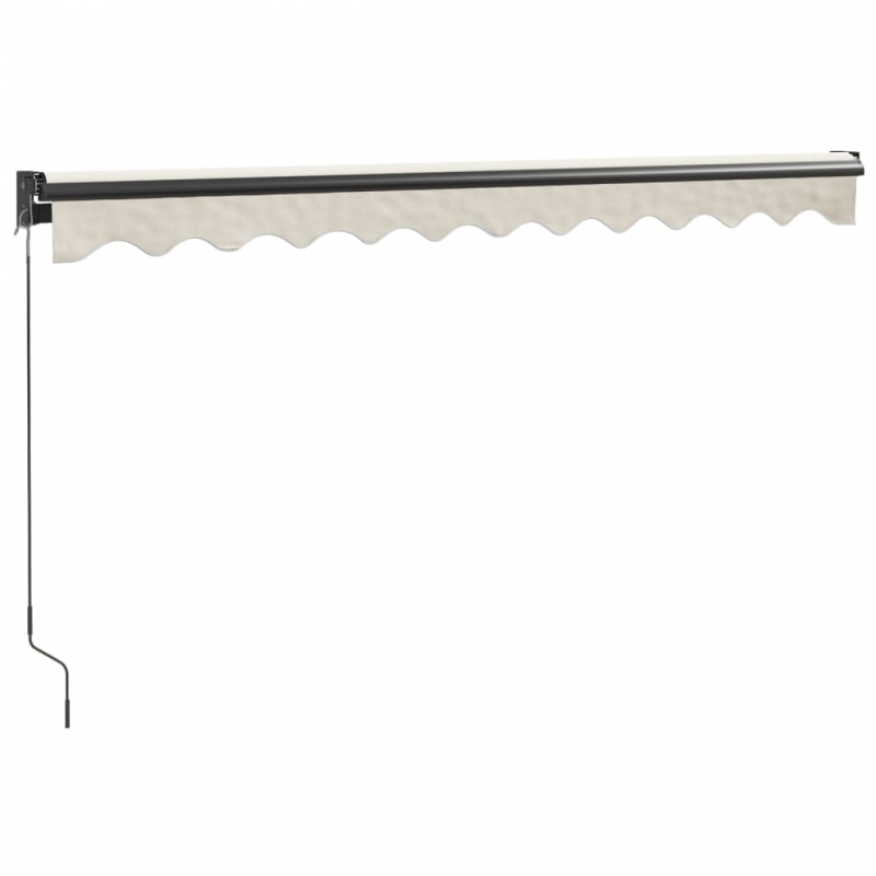 Markise Einziehbar Creme 3x2,5 m Stoff und Aluminium