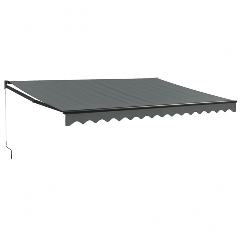 Markise Einziehbar Anthrazit 4x3 m Stoff und Aluminium