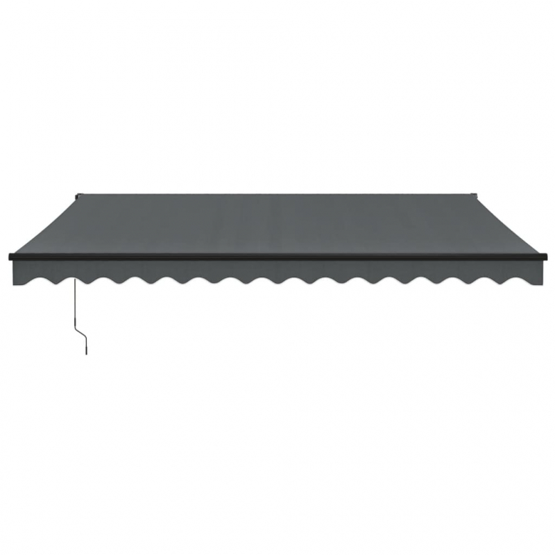 Markise Einziehbar Anthrazit 4x3 m Stoff und Aluminium