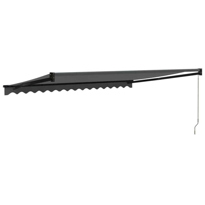 Markise Einziehbar Anthrazit 4x3 m Stoff und Aluminium