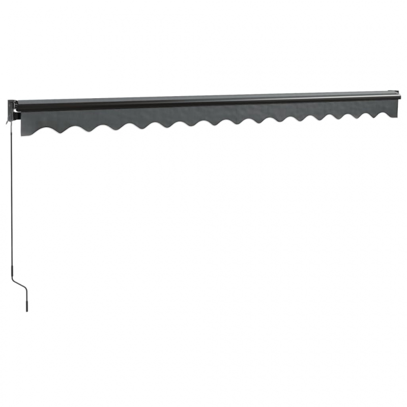 Markise Einziehbar Anthrazit 4x3 m Stoff und Aluminium