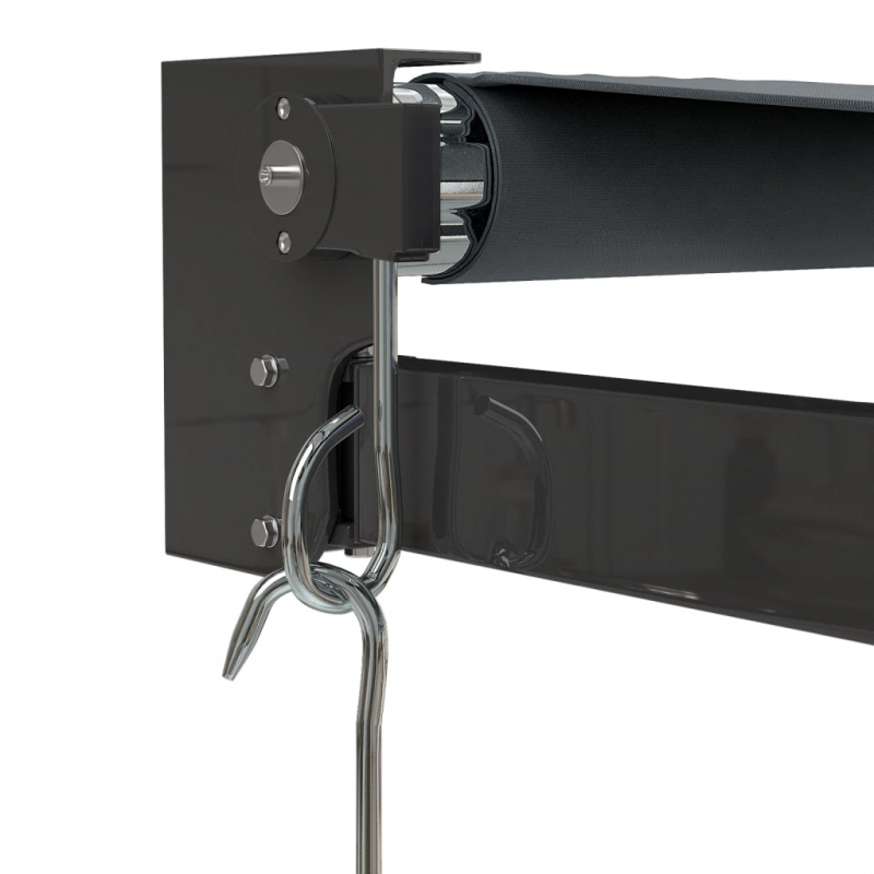 Markise Einziehbar Anthrazit 4x3 m Stoff und Aluminium