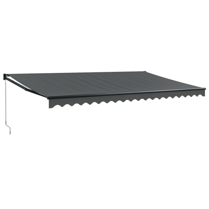 Markise Einziehbar Anthrazit 5x3 m Stoff und Aluminium