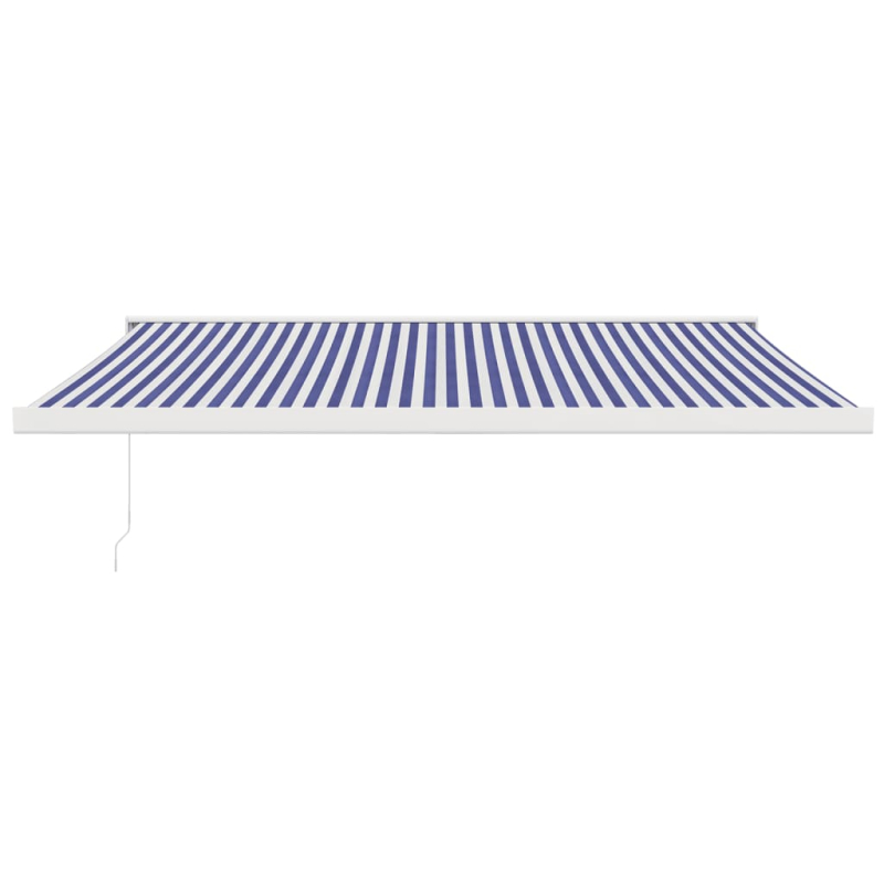 Markise Einziehbar Blau und Weiß 4x3 m Stoff und Aluminium