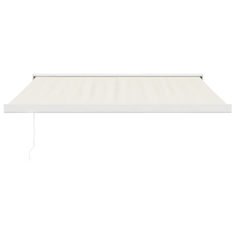 Markise Einziehbar Creme 3,5x2,5 m Stoff und Aluminium