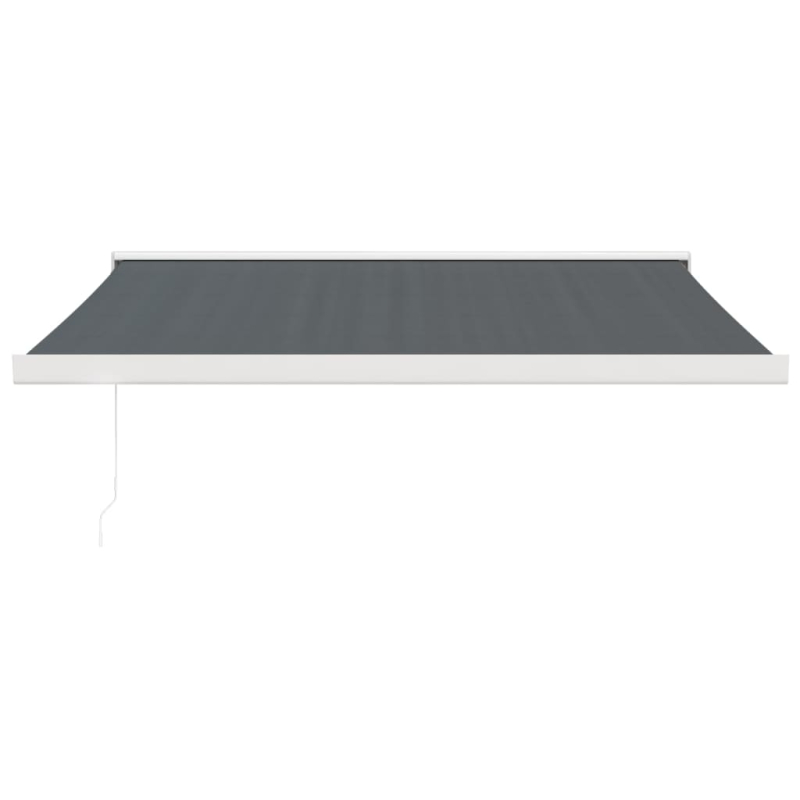 Markise Einziehbar Anthrazit 3x2,5 m Stoff und Aluminium