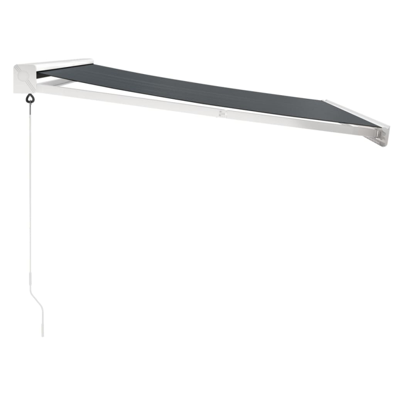 Markise Einziehbar Anthrazit 3x2,5 m Stoff und Aluminium