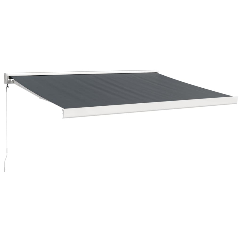Markise Einziehbar Anthrazit 3,5x2,5 m Stoff und Aluminium