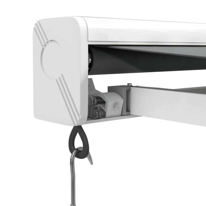 Markise Einziehbar Anthrazit 3,5x2,5 m Stoff und Aluminium