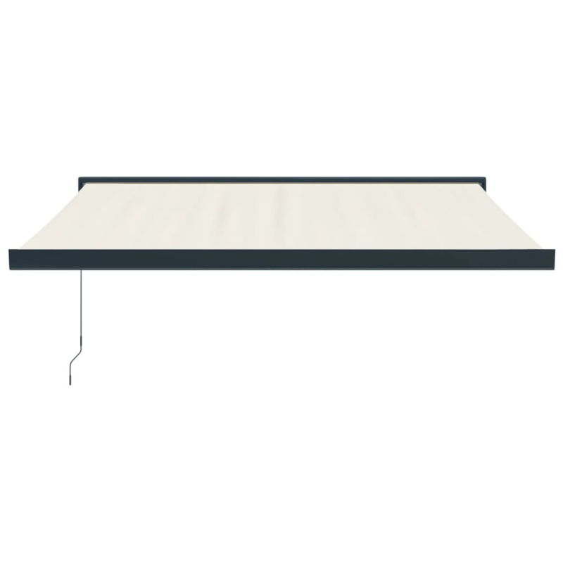 Markise Einziehbar Creme 3,5x2,5 m Stoff und Aluminium