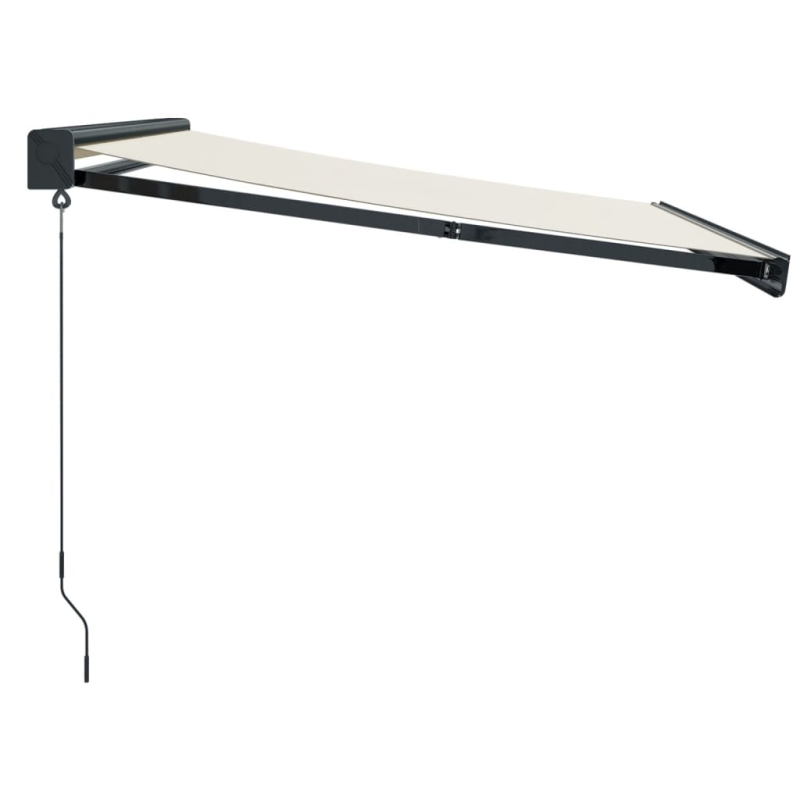 Markise Einziehbar Creme 3,5x2,5 m Stoff und Aluminium