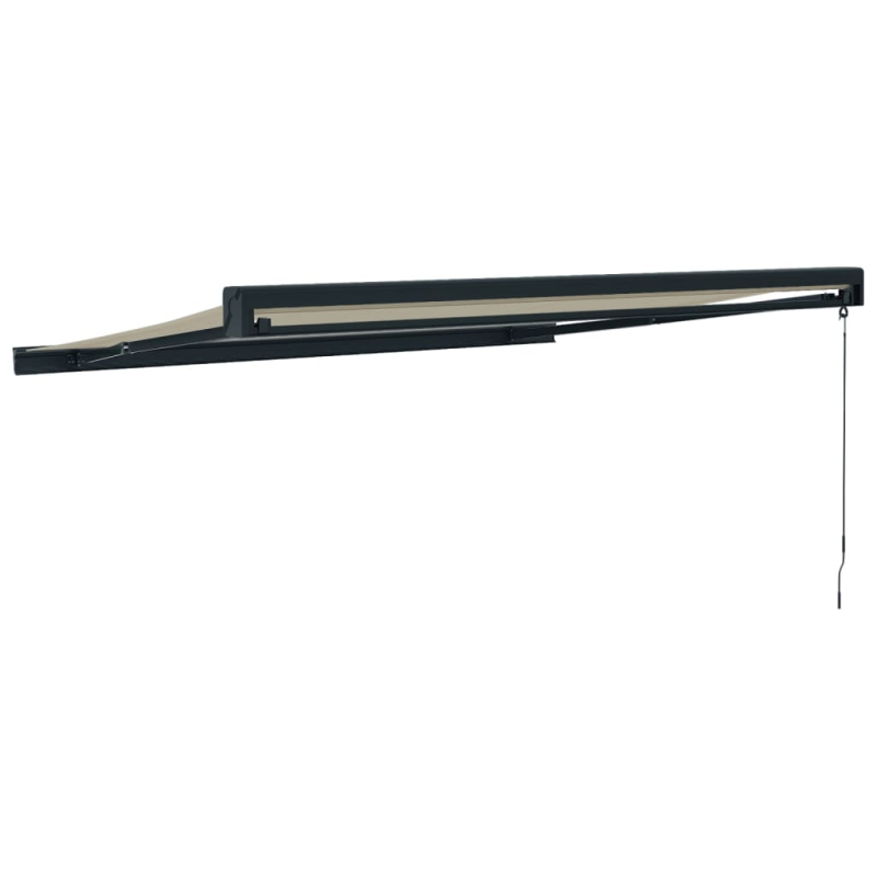 Markise Einziehbar Creme 3,5x2,5 m Stoff und Aluminium