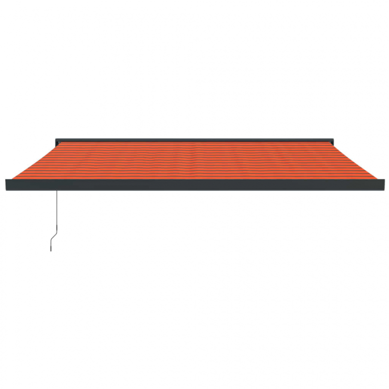 Markise Einziehbar Orange und Braun 4x3 m Stoff und Aluminium