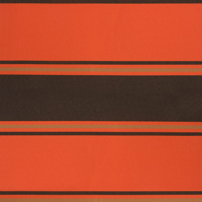 Markise Einziehbar Orange und Braun 4x3 m Stoff und Aluminium