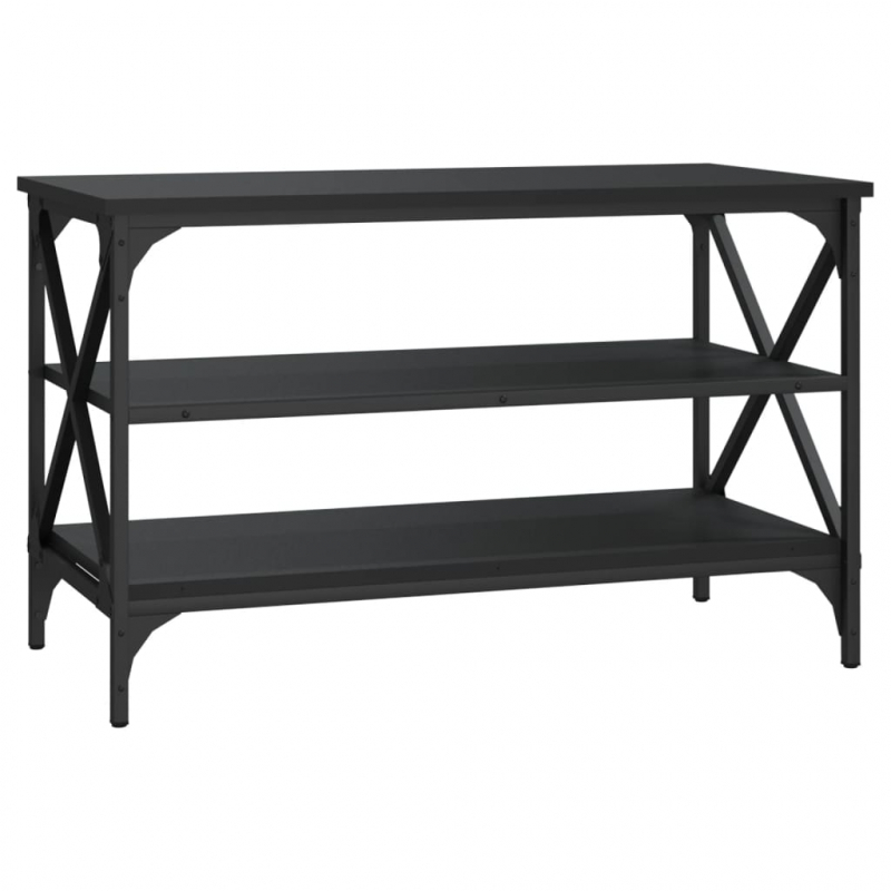 TV-Schrank Schwarz 80x40x50 cm Holzwerkstoff