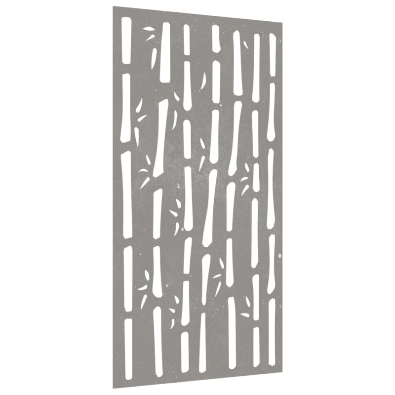 Garten-Wanddeko 105x55 cm Cortenstahl Bambus-Design