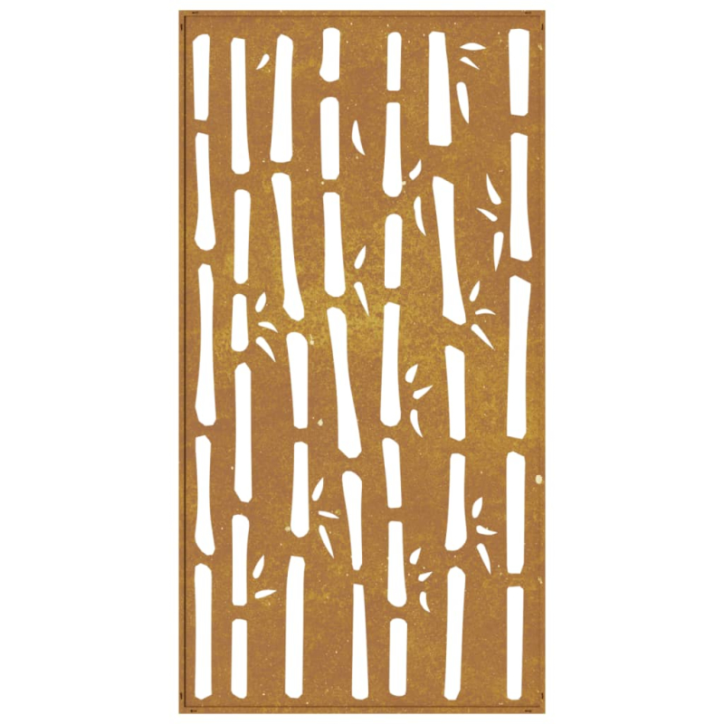 Garten-Wanddeko 105x55 cm Cortenstahl Bambus-Design