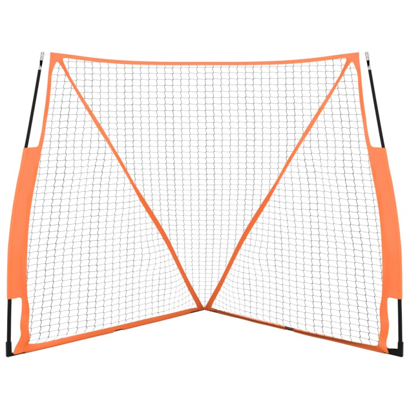 Baseball-Netz Tragbar Orange Schwarz 183x182x183 cm Stahl