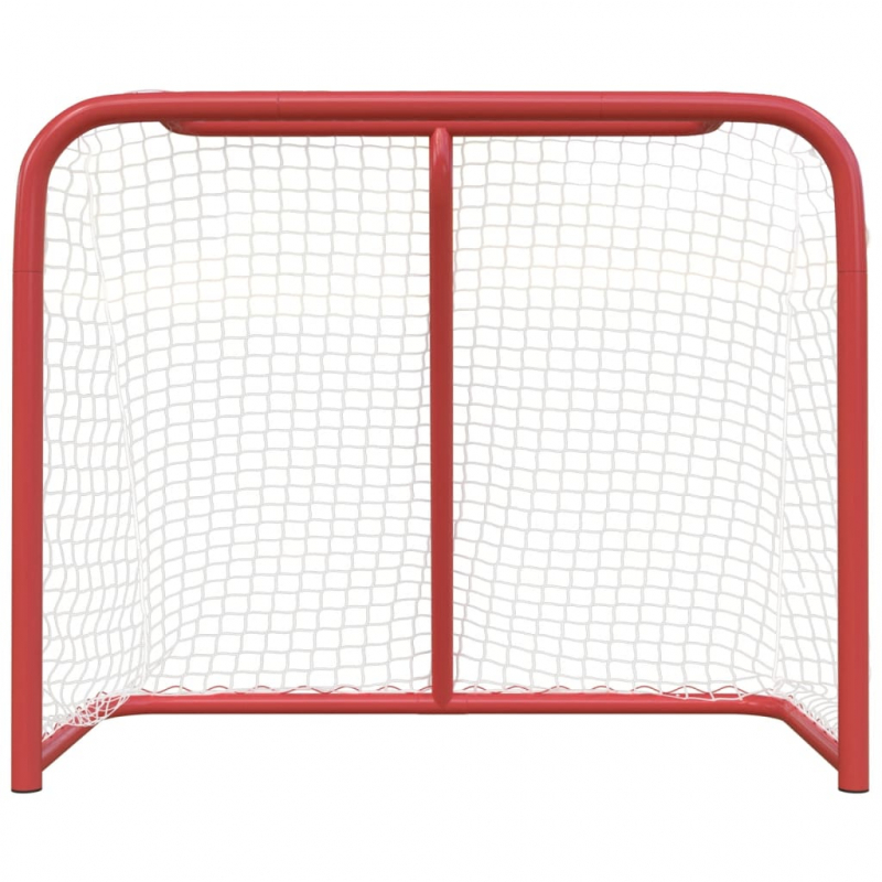 Hockey-Tor Rot und Weiß 183x71x122 cm Polyester