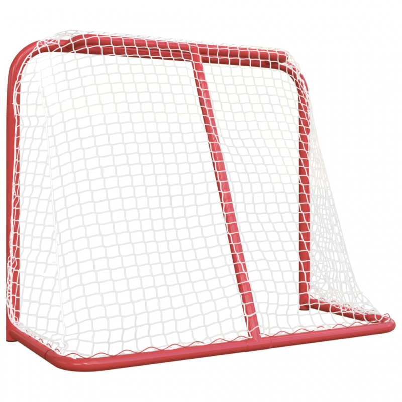 Hockey-Tor Rot und Weiß 183x71x122 cm Polyester