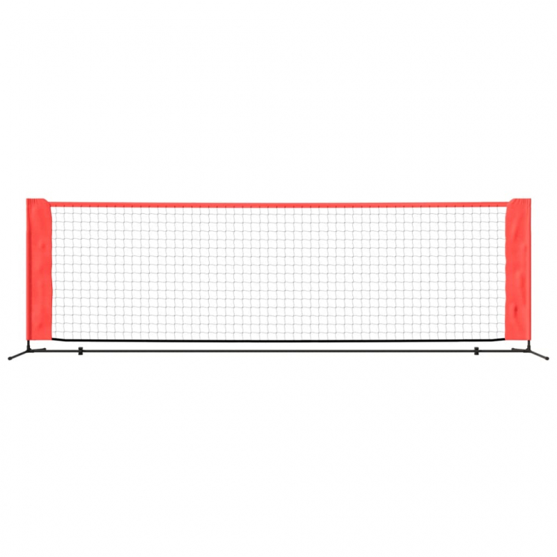 Tennisnetz Schwarz und Rot 300x100x87 cm Polyester