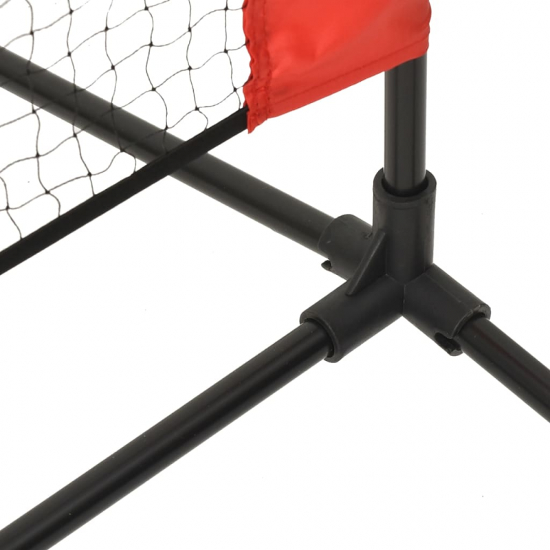 Tennisnetz Schwarz und Rot 600x100x87 cm Polyester