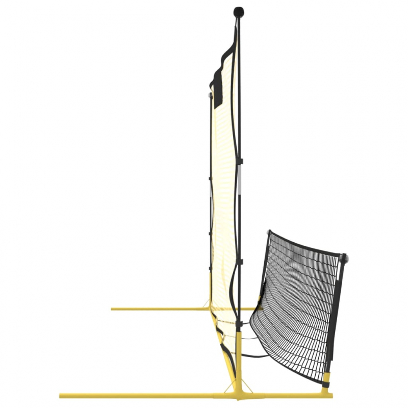 Fußball-Rebounder Schwarz und Gelb 183x85x120 cm Polyester