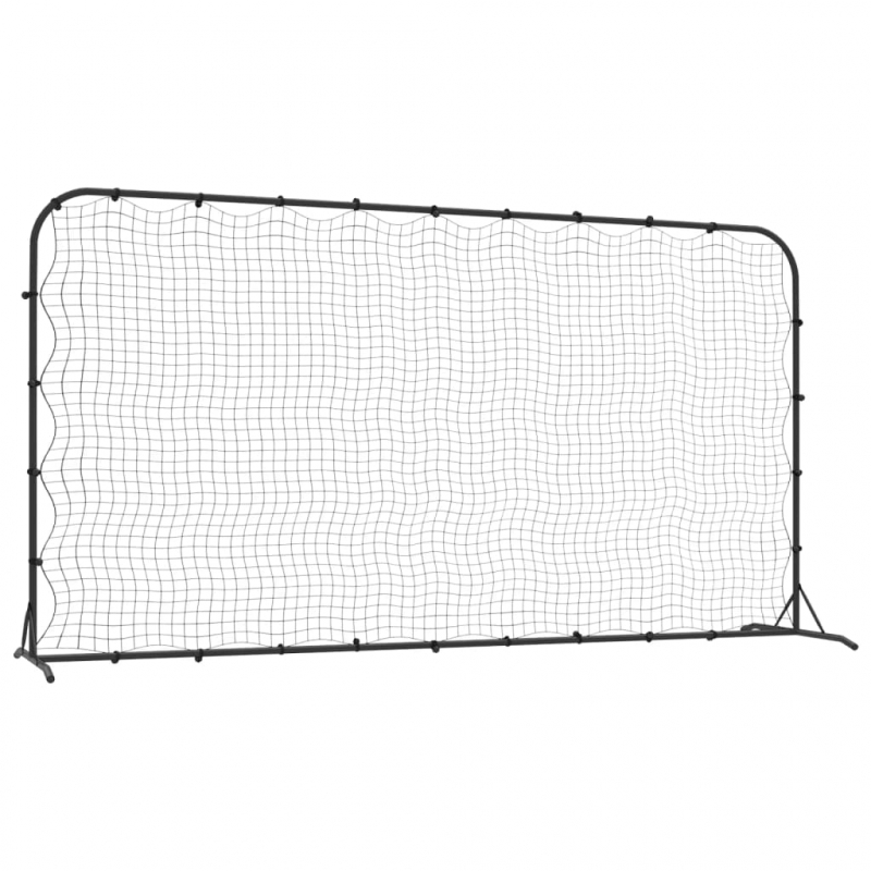 Fußball-Rebounder Schwarz 366x90x183 cm HDPE