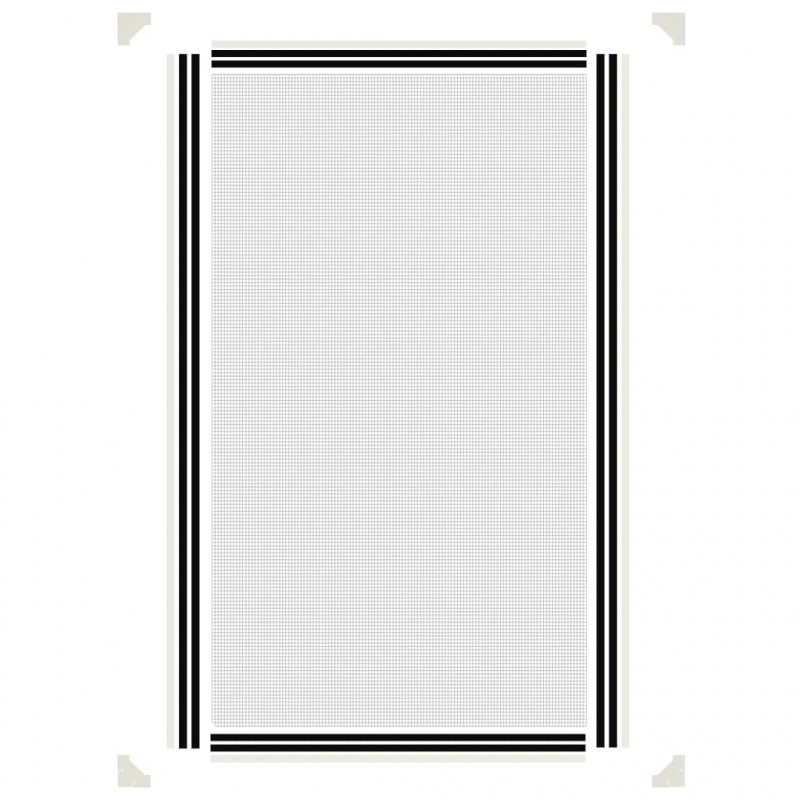 Magnet-Insektenschutz für Fenster Weiß 80x140 cm