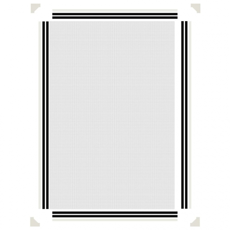 Magnet-Insektenschutz für Fenster Weiß 80x120 cm