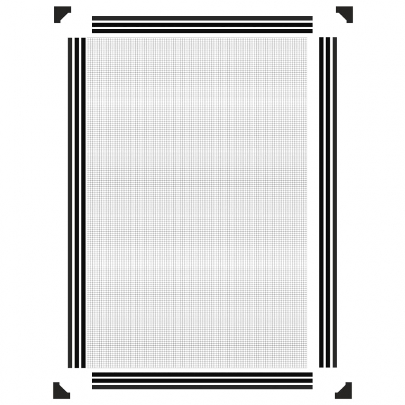 Magnet-Insektenschutz für Fenster Anthrazit 80x120 cm