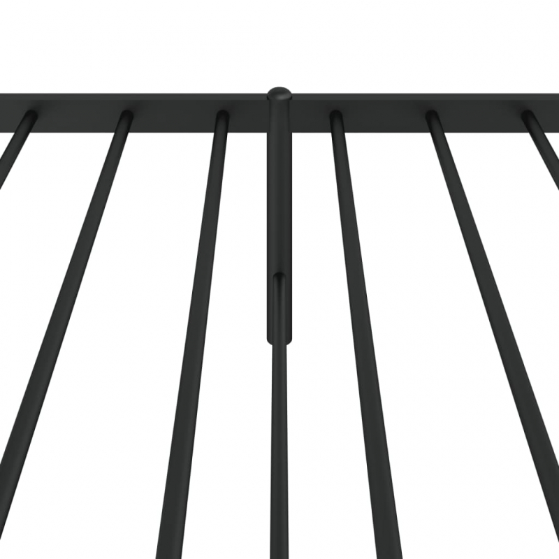 Bettgestell mit Kopfteil Metall Schwarz 90x200 cm