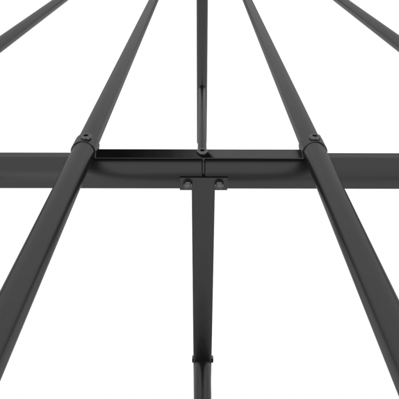 Bettgestell mit Kopf- und Fußteil Metall Schwarz 140x190 cm