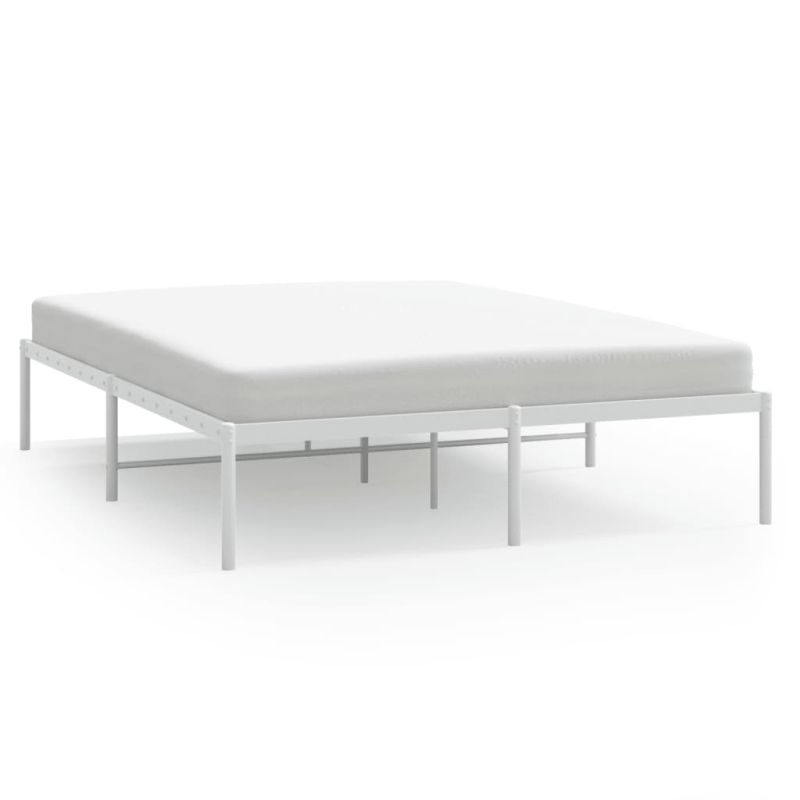 Bettgestell Metall Weiß 140x190 cm