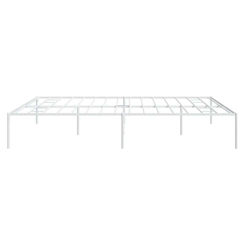 Bettgestell Metall Weiß 193x203 cm