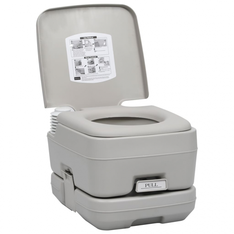 Tragbare Camping-Toilette mit Wasserbehälter