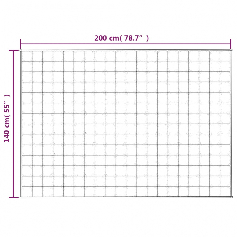 Gewichtsdecke Grau 140x200 cm 10 kg Stoff