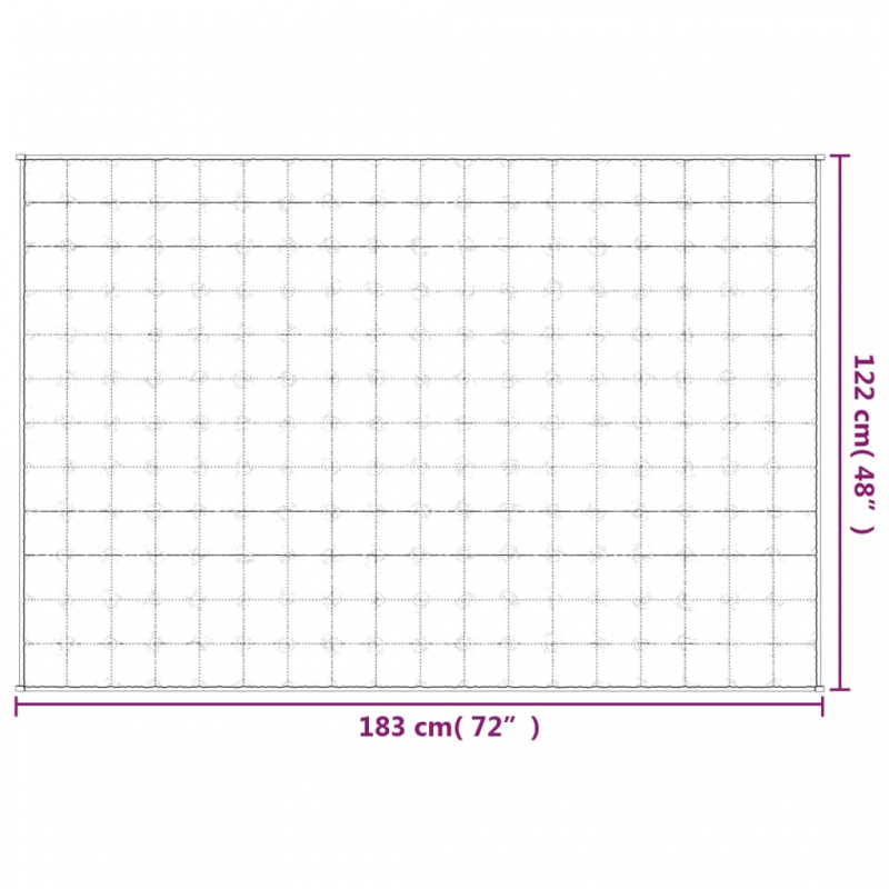 Gewichtsdecke Hellcreme 122x183 cm 9 kg Stoff