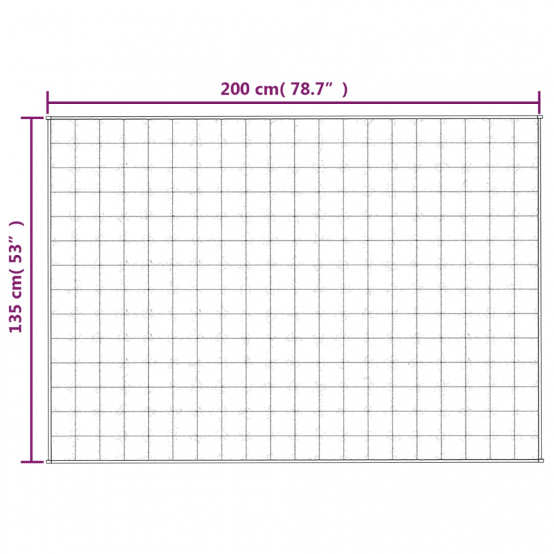 Gewichtsdecke Blau 135x200 cm 6 kg Stoff