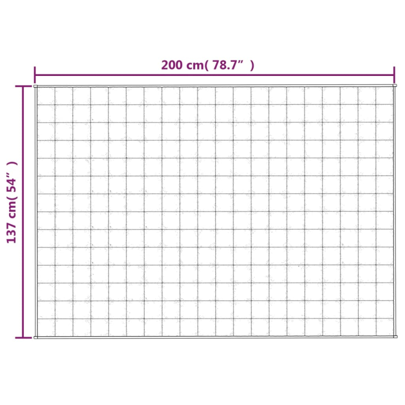 Gewichtsdecke Blau 137x200 cm 6 kg Stoff