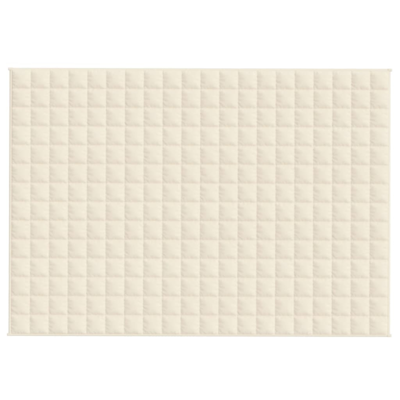 Gewichtsdecke Hellcreme 135x200 cm 10 kg Stoff