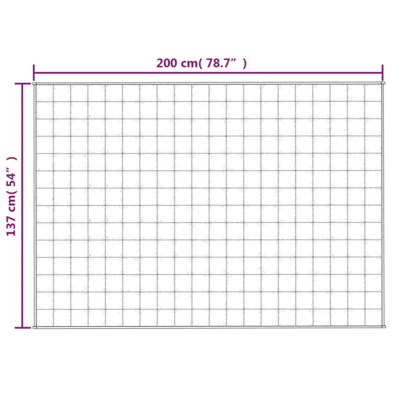 Gewichtsdecke Hellcreme 137x200 cm 10 kg Stoff