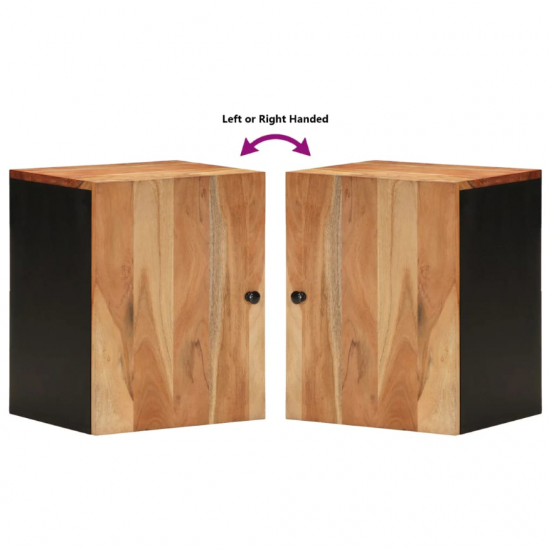 Bad-Wandschrank 38x33x48 cm Massivholz Akazie