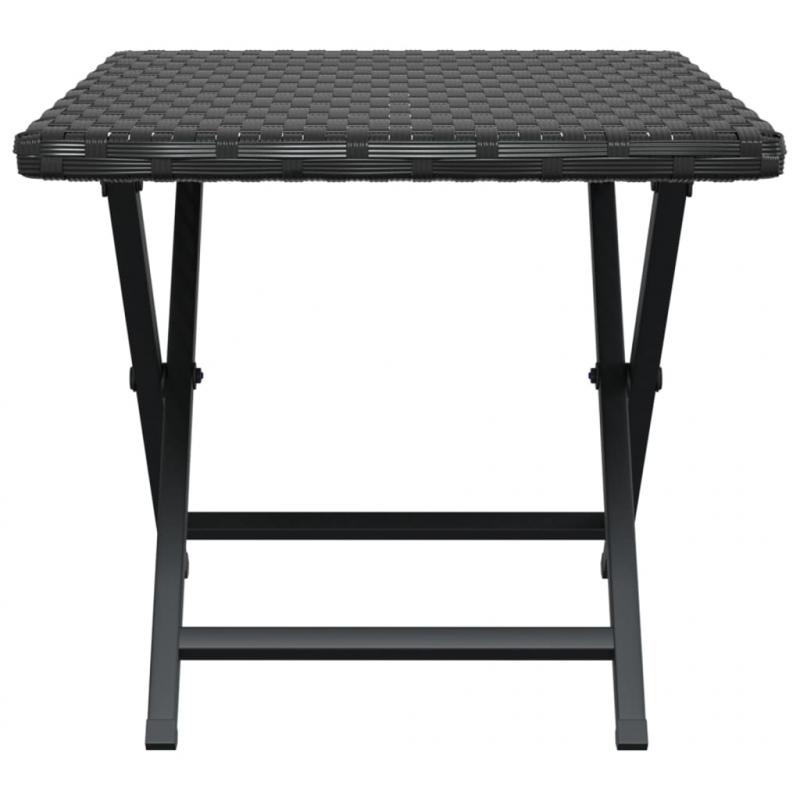 Klapptisch Schwarz 45x35x32 cm Poly Rattan