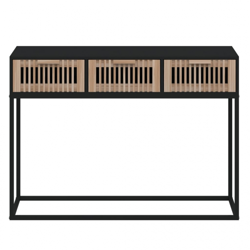 Konsolentisch Schwarz 105x30x75 cm Holzwerkstoff und Eisen