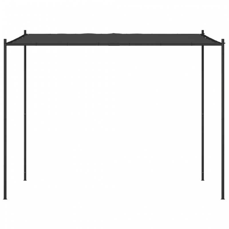 Pavillon Anthrazit 3x3 m 180 g/m² Stoff und Stahl